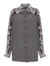 Balmain Paisley-print Silk Shirt In Black