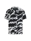 Balmain Big Love Letter Pajama Shirt In Black