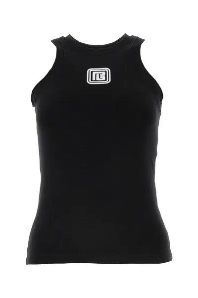 Balmain Pb-monogram Tank Top In Black