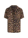 Balmain Leopard Print Silk Bowling Shirt In Animal Print