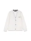 Balmain Logo-print Wool-blend Cardigan In Multicolour