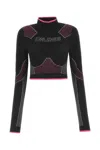 Balmain Multicolor Stretch Nylon Top In Multicoloured