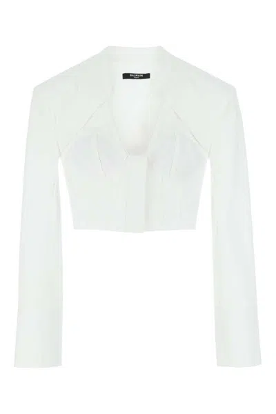 Balmain White Poplin Shirt