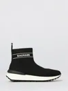 Balmain Logo-intarsia Sock Sneakers In Black