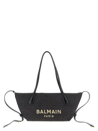 Balmain Shooping 'track-small Rafia' In Black