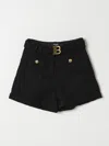 Balmain Short  Kids Color Black In Black
