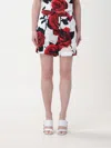 Balmain A-line Floral Print Mini Shorts In White