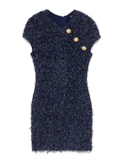 BALMAIN VESTIDO CORTO - AZUL
