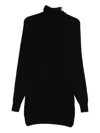 Balmain Cashmere And Wool Mini Dress In Black