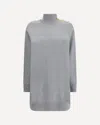 Balmain Short Cashmere Sweater Dress In Gray