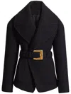 Balmain Short Coat In Black