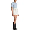 Balmain Short Cotton Canvas Skirt
