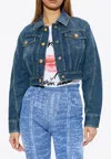 Balmain Dark Denim Jacket Bleu Jean Dark In Navy