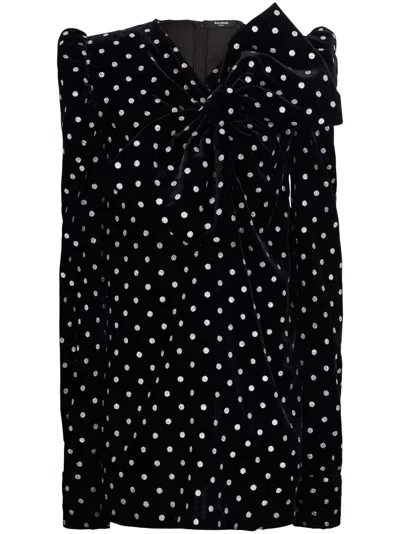 Balmain Short Dress In Black