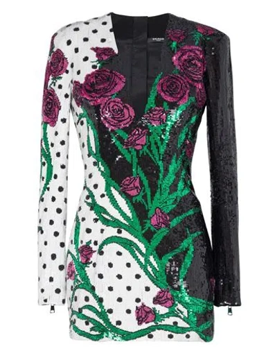 Balmain V-neck Sequin Minidress In Fantasy