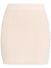 Balmain Short Glossy Knit Skirt In Neutral