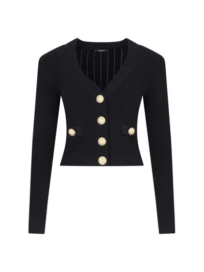 BALMAIN SHORT KNIT CARDIGAN