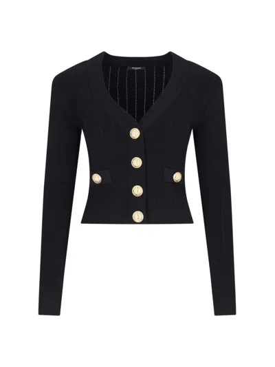 BALMAIN SHORT KNIT CARDIGAN