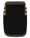 Balmain High-rise Ribbed-knit Miniskirt In Black