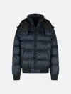 Balmain Short Nylon Jacquard Down Jacket With Black Monogram