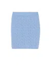 Balmain Short Pb Labyrinth Knit Skirt In Blue