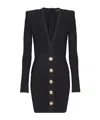 Balmain Short Dress In Black Viscose Blend In Black