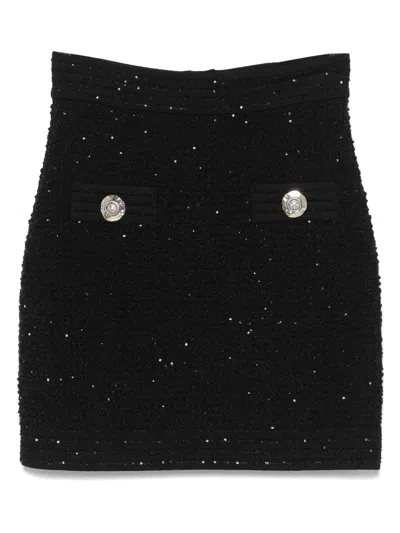Balmain Women Tweed Mini Skirt In Multi