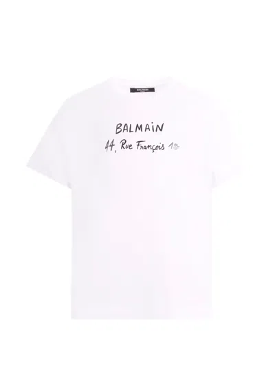 Balmain Kids' Short-sleeve Logo-print T-shirt In White