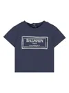 Balmain Short Sleeve Logo T-shirt In Blue