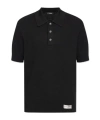 Balmain Label Polo Shirt In Black