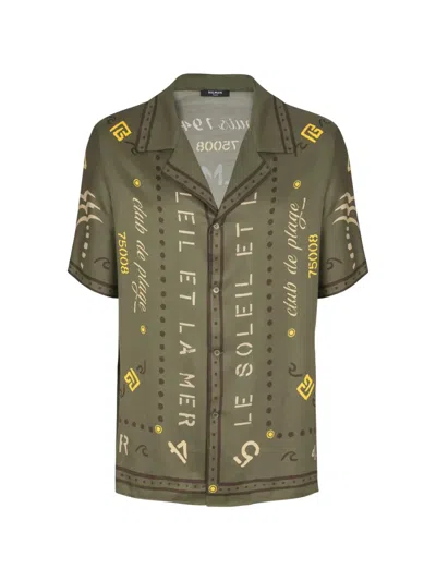 Balmain Short-sleeve Patterned Shirt In Multi