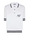 Balmain Logo Signature Embroidered Polo T-shirt In White