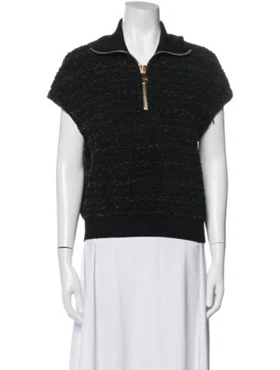Pre-owned Balmain Short Sleeve Polo W/ Tags In Black