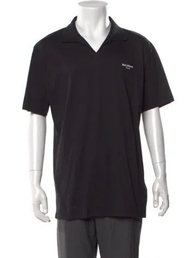 Pre-owned Balmain Short Sleeve Shirt In Black