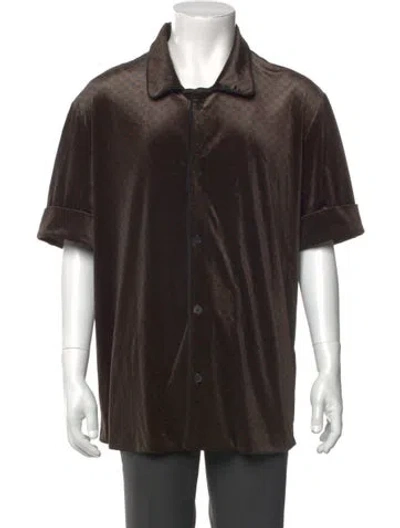 Pre-owned Balmain Short Sleeve Shirt In Brown
