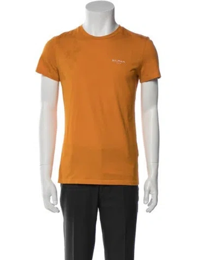 Pre-owned Balmain Short Sleeve Shirt In Orange