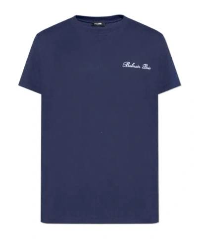 Balmain Short Sleeve T-shirt In Blue