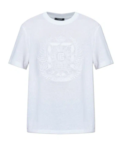 Balmain Short Sleeve T-shirt In Blue