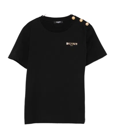 Balmain Short Sleeve T-shirt In Black