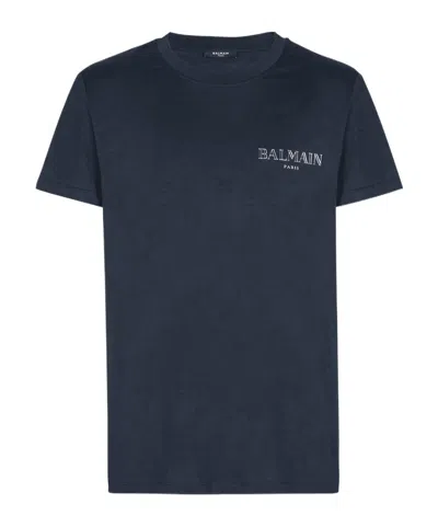Balmain Short Sleeve T-shirt In Black