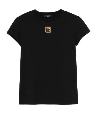 Balmain Short Sleeve T-shirt In Black