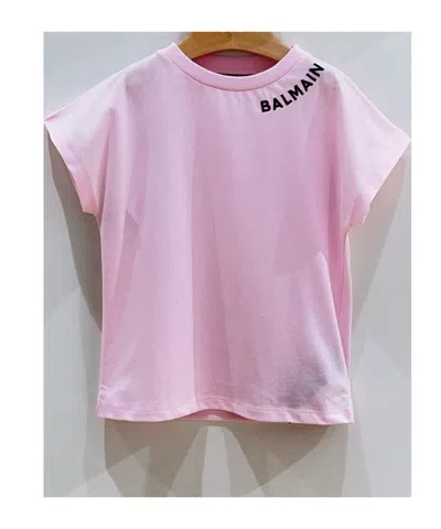 Balmain Short Sleeve T-shirt In Pink