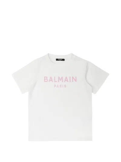 Balmain Kids' Short-sleeve T-shirt In White