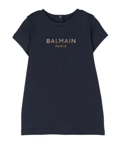 Balmain Short-sleeved Dress Set In Black