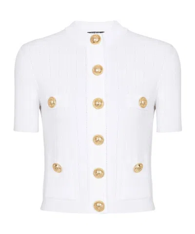 Balmain Cardigan M/c Bottoni In Blue