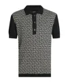 Balmain Monogram Pattern Polo With Classic Collar