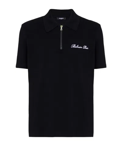 Balmain Signature Black Cotton T-shirt