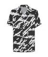 Balmain Big Love Letter Pajama Shirt In Black