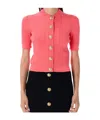 Balmain Ss Buttoned Torsade Knit Cardigan