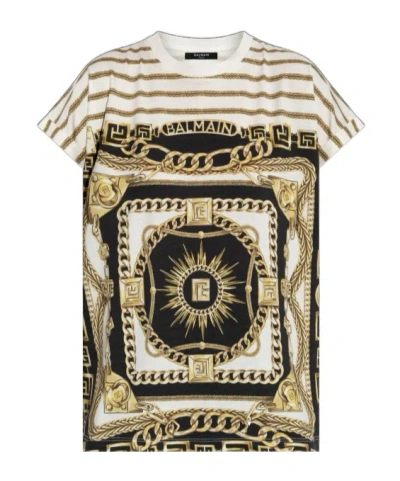 BALMAIN BALMAIN PRINTED CREWNECK TOP